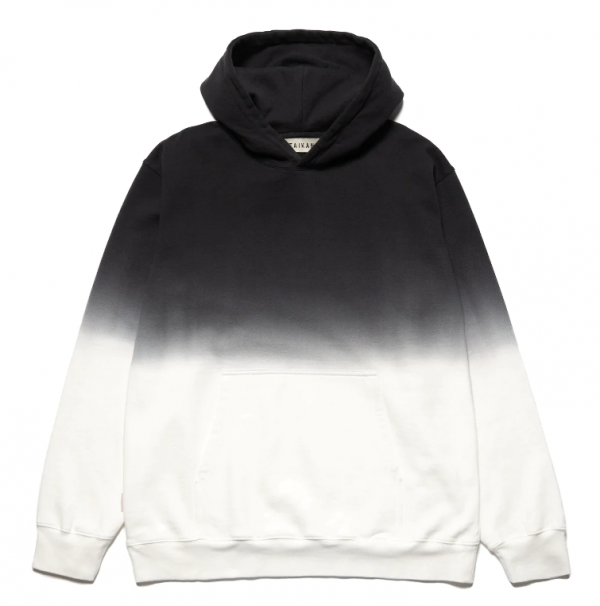 Hoodie Dip-dye Berwarna Monokrom